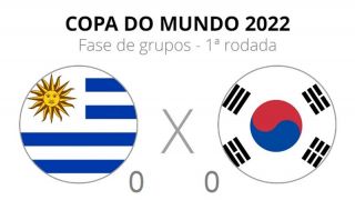 Uruguai fica no 0 a 0 com a Coreia do Sul na estreia do Grupo H da Copa do Mundo