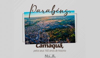 Parabéns, Camaquã, pelos seus 160 anos! Esses são os votos da MCR – Martini, Centeno e Roja Advocacia