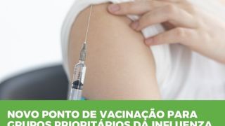 Novo ponto de vacinação para grupos prioritários da influenza, em Canguçu