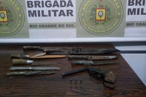 Brigada Militar prende homem por porte ilegal de arma de fogo, em Canguçu