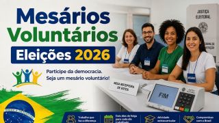 Mesários voluntários: Justiça Eleitoral abre inscrições para eleições de 2026 em todo o Brasil