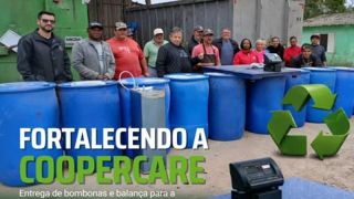 Prefeitura de Tapes reforça apoio à reciclagem com entrega de equipamentos para cooperativa