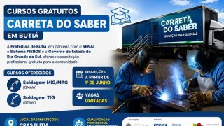 Carreta do Saber abre inscrições para cursos gratuitos de soldagem em Butiá com vagas limitadas
