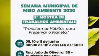 Semana Municipal do Meio Ambiente terá palestras, exposições e atividades educativas em Camaquã