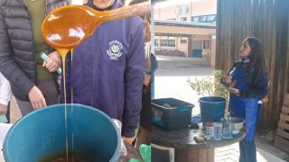 Alunos de Tapes participam de oficina de sabão ecológico promovida pela Corsan e aprendem sobre sustentabilidade