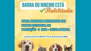 Barra do Ribeiro é habilitada para receber recursos do Fundo Estadual de Proteção e Bem-Estar Animal