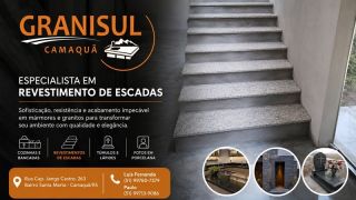 Granisul se destaca em Camaquã como especialista em revestimento de escadas com acabamento em granito de alto padrão