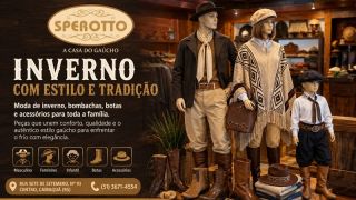 Sperotto Loja em Camaquã reúne moda de inverno, bombachas, botas e acessórios para toda a família
