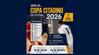 Barra do Ribeiro abre inscrições para a Copa Citadino de Futsal 2026; confira categorias e como participar