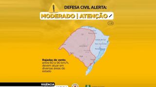 Defesa Civil emite alerta para ventos de até 90 km/h no Rio Grande do Sul; veja as regiões em risco e como se proteger