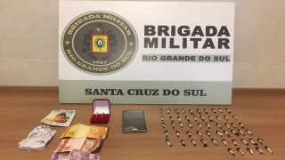 Brigada Militar prende homem por tráfico de drogas no Bairro Bom Jesus, em Santa Cruz do Sul