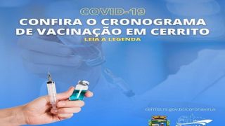 Confira o cronograma de vacinação contra o covid-19 deste sábado, dia 15, em Cerrito