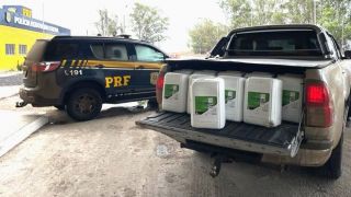 PRF intercepta fazendeiro em fuga com carga de agrotóxicos contrabandeados na BR-290, em Alegrete