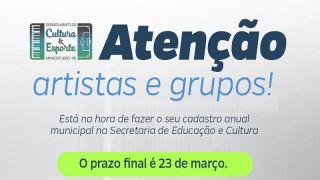 Secretaria de Educação e Cultura de Minas do Leão realiza cadastro anual de artistas e grupos