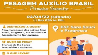 Beneficiários do Auxílio Brasil, em Eldorado do Sul, precisam realizar pesagem obrigatória neste sábado, dia 2 de abril