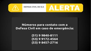 Defesa Civil de São Lourenço do Sul disponibiliza três telefones para contato