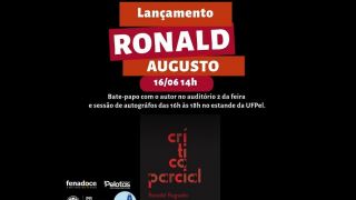“Crítica Parcial” será lançado na Fenadoce nesta quinta, dia 16, com bate-papo e sessão de autógrafos