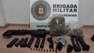 Brigada Militar realiza prisão por tráfico de drogas e posse de arma de fogo em Santa Cruz do Sul