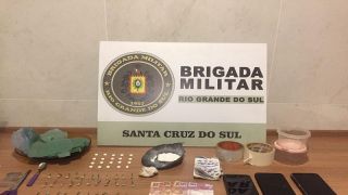 Brigada Militar de Santa Cruz do Sul realiza prisão por tráfico de drogas e associação para o tráfico