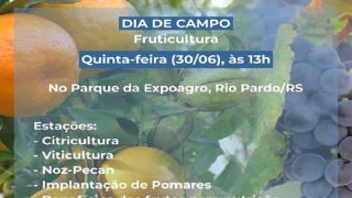 Dia de Campo sobre Fruticultura, em Pantano Grande, será realizado nesta quinta, dia 30 de junho