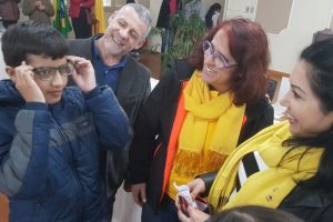 Alunos da Rede Municipal de Ensino de Camaquã recebem óculos, na Campanha da Visão 2022