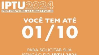 Pedidos de isenção do IPTU de 2024, em Arambaré, podem ser feitos até dia 1º de outubro