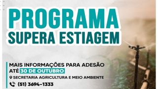 Prefeitura de Minas do Leão oferece auxílio para habilitação em programa de irrigação do Governo do Estado