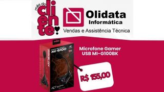 Promoção de microfone gamer USB por R$ 155,00 você encontra somente na Olidata
