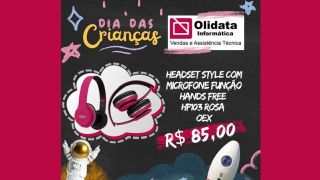Promoção de headset style com microfone função hands free por R$ 85,00 você encontra somente na Olidata