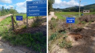 Prefeitura de Dom Feliciano está instalando placas de identificação em diversas estradas do interior