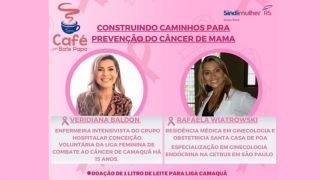 “Café com Bate Papo edição Outubro Rosa”, no Hospital de Camaquã, com tema focado na prevenção do câncer de mama
