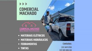 Materiais elétricos e hidráulicos, ferramentas e tintas, você encontra no Comercial Machado, em Camaquã