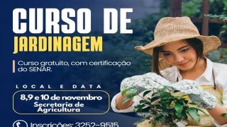 Inscrições abertas para curso de jardinagem, em Canguçu