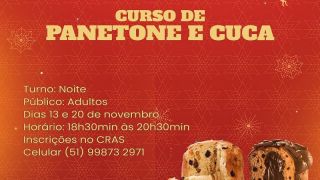 Oportunidade: Prefeitura de Dom Feliciano oferece Curso de Panetone e Cuca
