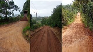 Estrada da Cíntia na localidade da Santa Auta, no interior de Camaquã, recebe melhorias