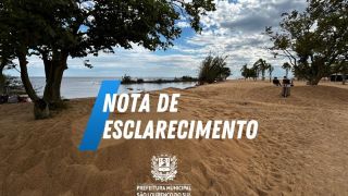 Nota de esclarecimento da Prefeitura de São Lourenço do Sul sobre denúncia de “extração irregular de areia” 