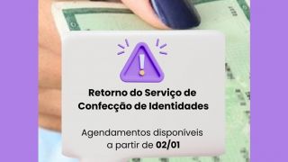 Retorno da confecção de identidades, em Barra do Ribeiro, com agendamentos a partir de 2 de janeiro