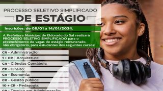 Prefeitura de Eldorado do Sul divulga processo seletivo simplificado de estagiários 2024