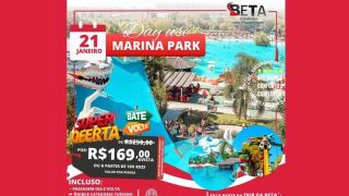Aproveite e viaje para o Marina Park, no dia 21 de janeiro, com a Agência de Viagens e Turismo Beta Excursões