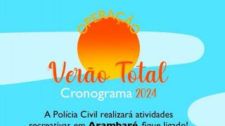 Operação Verão Total 2024: atividades recreativas da Polícia Civil em Arambaré, no domingo, dia 14 de janeiro
