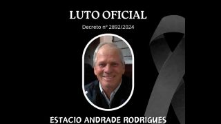 Prefeitura de Amaral Ferrador decreto luto oficial pelo falecimento de Estácio Andrade Rodrigues