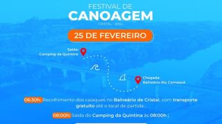 Vem aí o Festival de Canoagem do Rio Camaquã, no dia 25 de fevereiro, em Cristal