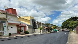 Prefeitura de Camaquã realiza o asfaltamento de quase toda a área central da cidade
