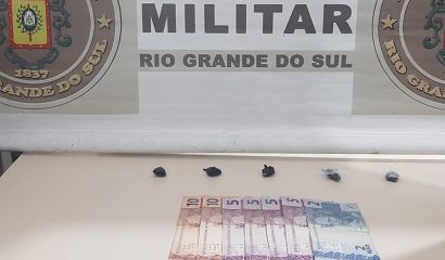 Brigada Militar prende homem, no Bairro Rosário, em Rio Pardo, por tráfico de entorpecentes