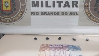 Brigada Militar prende homem, no Bairro Rosário, em Rio Pardo, por tráfico de entorpecentes