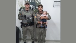 Policiais Militares salvam bebê de três meses, em Candelária, com manobra de Heimilich