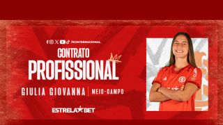 Meio-campista Giulia Giovanna assina contrato profissional com o Internacional