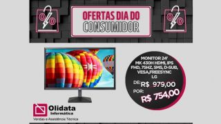 Especial Dia do Consumidor, na Olidata: Monitor 24’ MK 430H HDMI, IPS, FHD, D-SUB, LG, por R$ 754,00