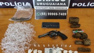Homem é preso, em Uruguaiana, por tráfico de drogas e posse ilegal de arma de fogo 