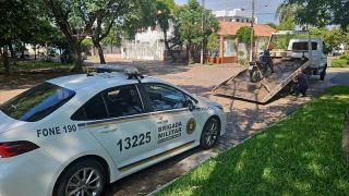 Brigada Militar recupera motocicleta em situação de furto e clonado, em Santa Maria
